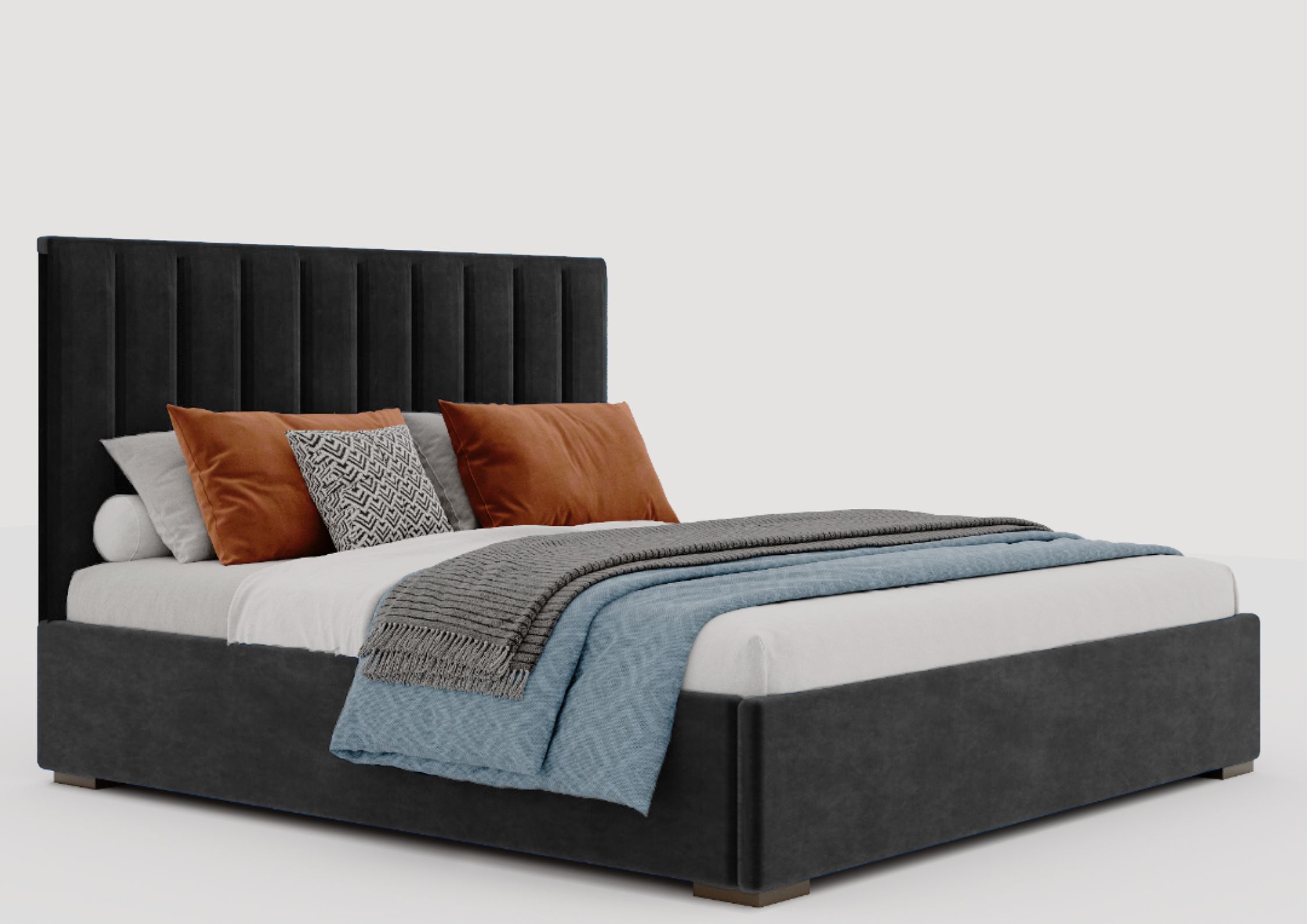 Czarne łóżko 120x200cm